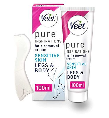 Veet Pure Hair Removal Cream Legs Body Sensitive 100ml Boots