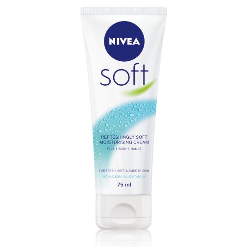 NIVEA Refreshingly Soft Moisturising Cream for face, hands and body, 75ml