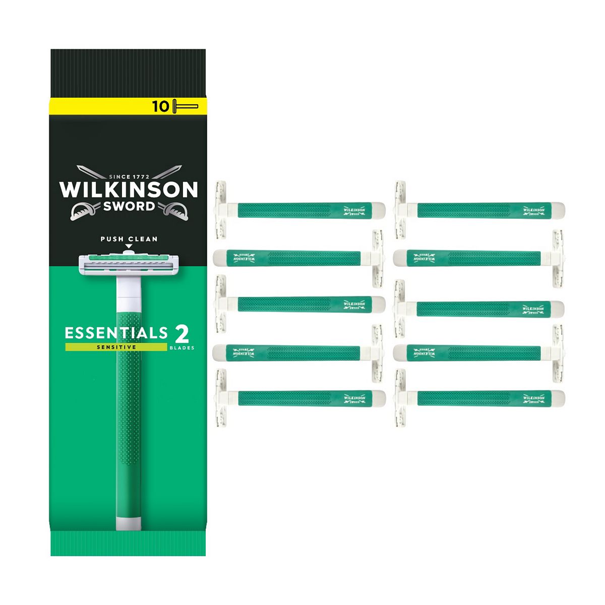 Wilkinson Sword Essentials 2 Sensitive Men's Disposable Razors 10 Pack