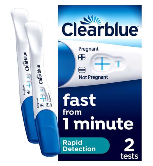Clearblue Rapid Detection Pregnancy Test, Kit Of 2 Tests - Boots Clearblue Rapid Detection Pregnancy Test, Kit Of 2 Tests - Boots