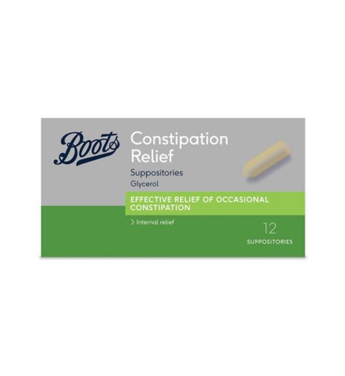 Boots Constipation Relief Suppositories - 12 x 4g