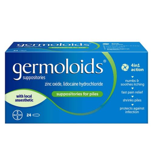 Germoloids Suppositories - 24 suppositories