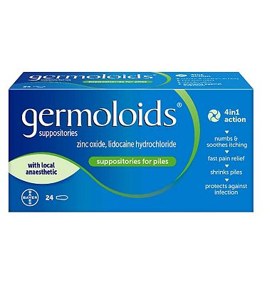 Germoloids Suppositories - 24 suppositories