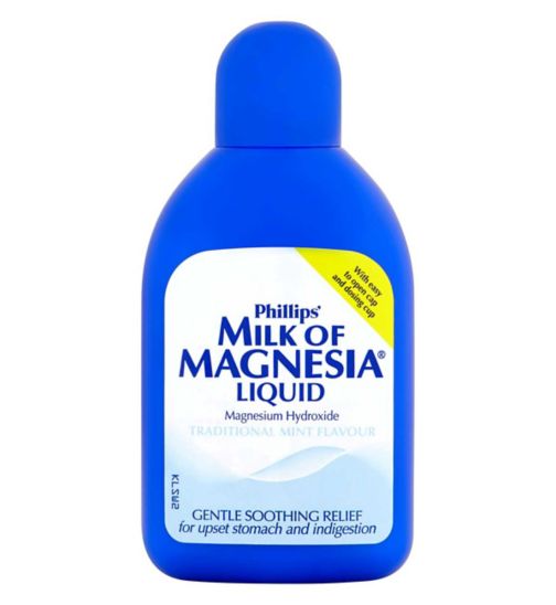 Phillips' Milk of Magnesia Liquid. Traditional Mint Flavour - 200ml
