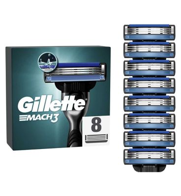 Gillette Mach 3 Razors For Men 8 Razor Blades Refills