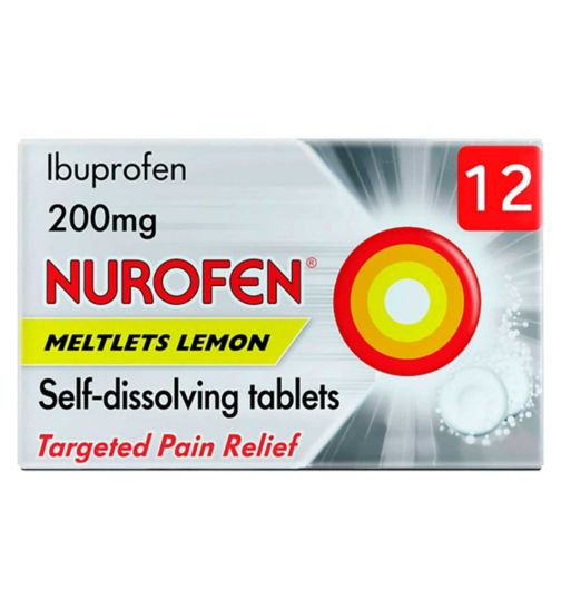 Nurofen Meltlets Self-Dissolving Tablets Lemon 200mg x12