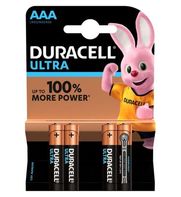 Duracell Ultra Power AAA Battery - pack of 4 batteries