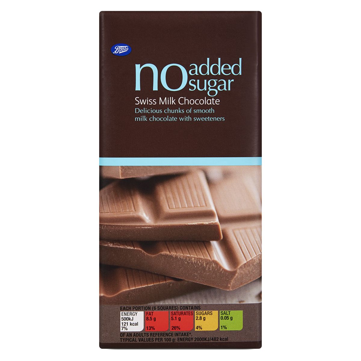   No Added Sugar Swiss Milk Chocolate - 100G
