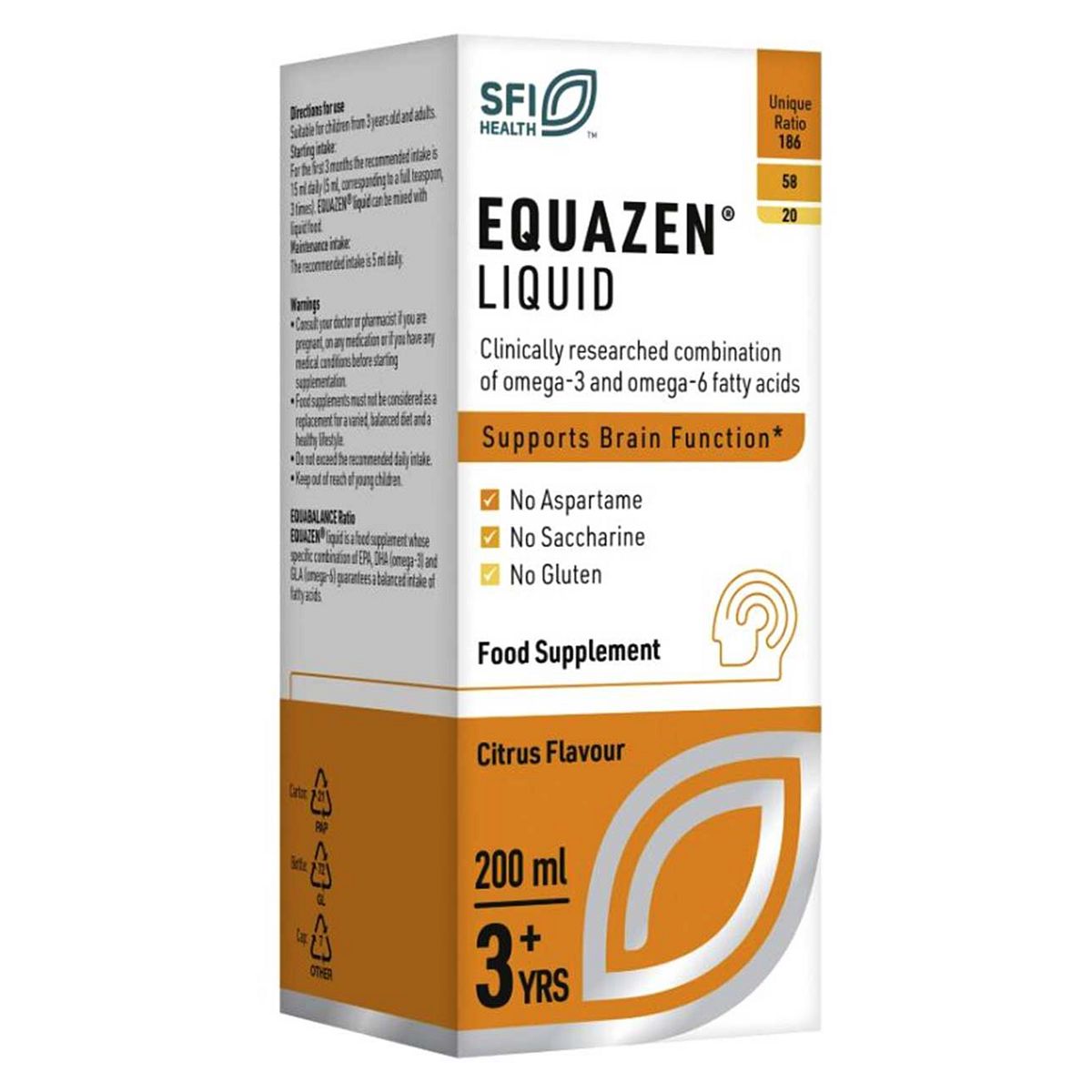 Equazen Children's Citrus Flavour Liquid200 ml, 200ml