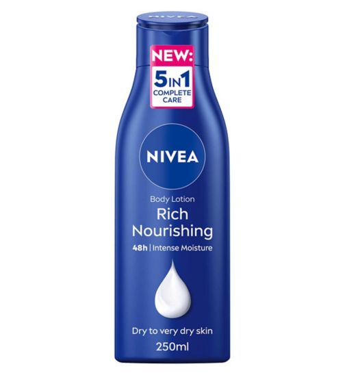 NIVEA Body Lotion for Very Dry Skin, Rich Nourishing, 250ml