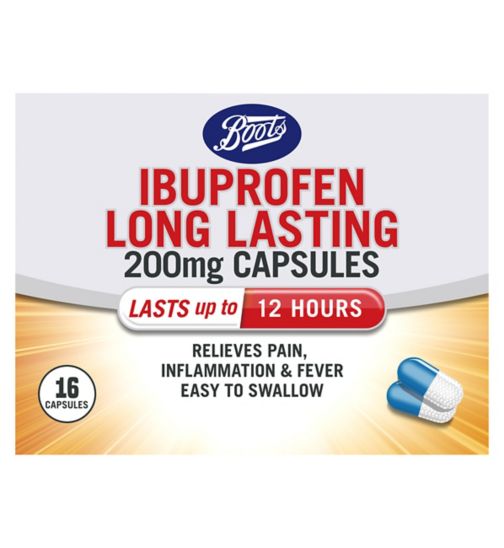 Boots Ibuprofen Long Lasting 200mg Capsules - 16 Capsules
