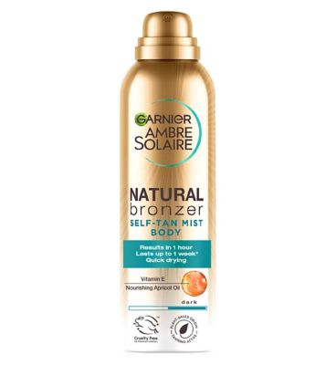 Ambre Solaire Natural Bronzer Quick Drying Dark Self Tan Body Mist 150ml