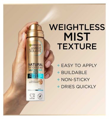 Garnier Ambre Solaire Natural Bronzer Quick Drying Dark Self Tan Body Mist 150ml (6)