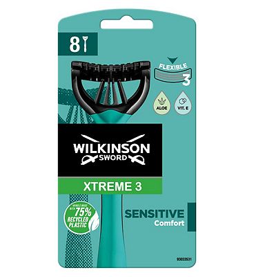 Wilkinson Sword Xtreme 3 Sensitive Men's Disposable Razors x8