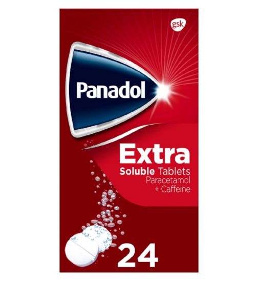 Panadol Extra Soluble Tablets Paracetamol & Caffeine - 24 Tablets