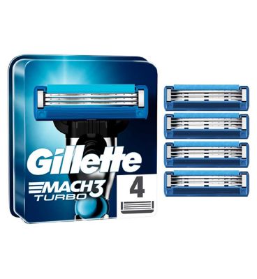 Gillette Mach3 Turbo Razor Blades 4pk