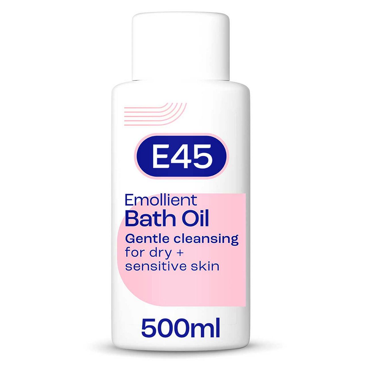 E45 Emollient Bath Oil To Moisturise Dry Skin And Gently Cleanse - 500Ml