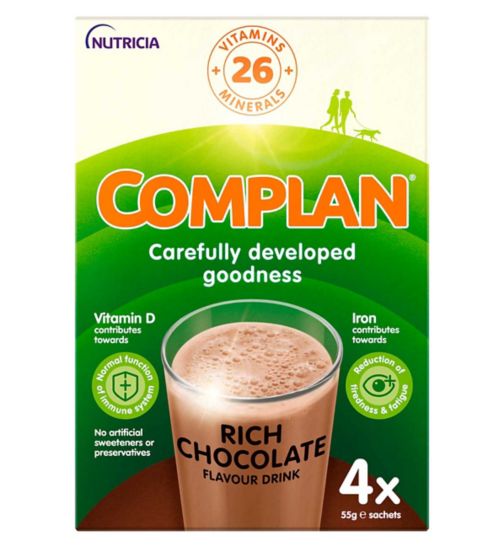 Complan Chocolate Nutritional Drink Sachet 4x55g