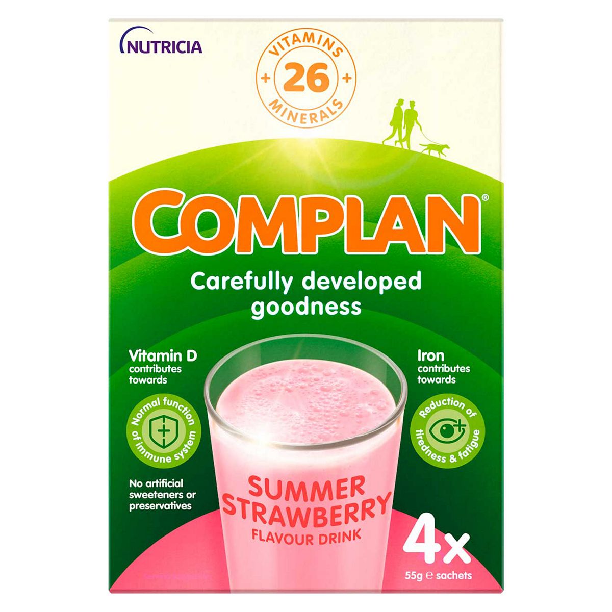 Complan Strawberry Nutritional Drink Sachet 4X55g
