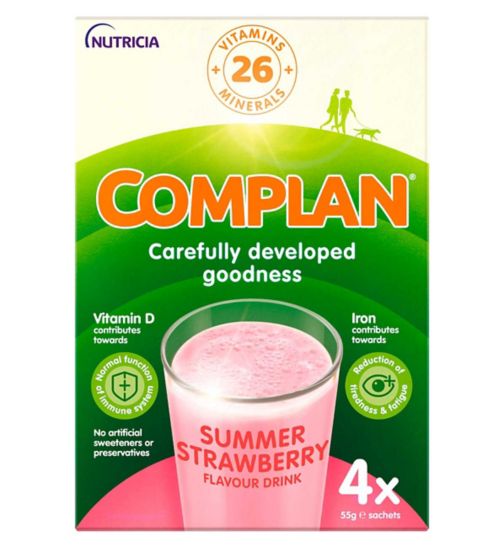 Complan Strawberry Nutritional Drink Sachet 4x55g
