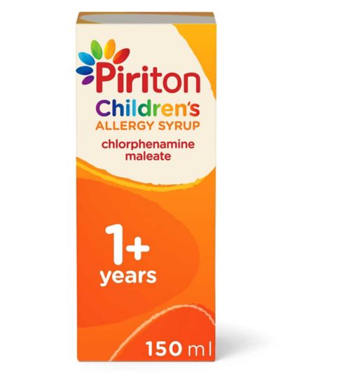 Piriton Antihistamine Allergy Relief Syrup for children. Antihistamine Syrup. From age 1 year - 150ml