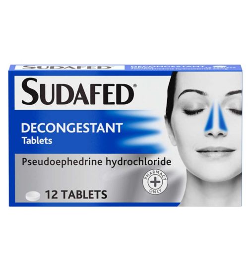 Sudafed Decongestant Tablets - 12