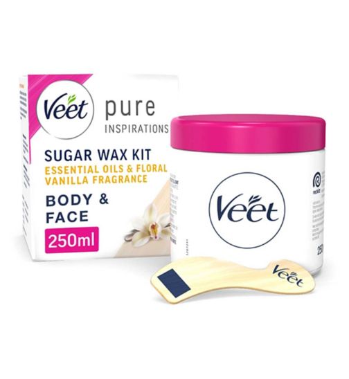 Veet Pure Oriental Hot Wax Body & Face Floral Vanilla - 250ml