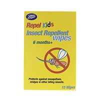 Boots Repel Insect Repellent Wipes childrens 6 months + - 15 wipes