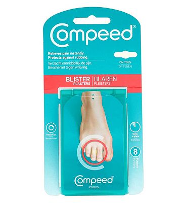 Compeed Hydrocolloid Blister Plaster for Toes - Pack of 8