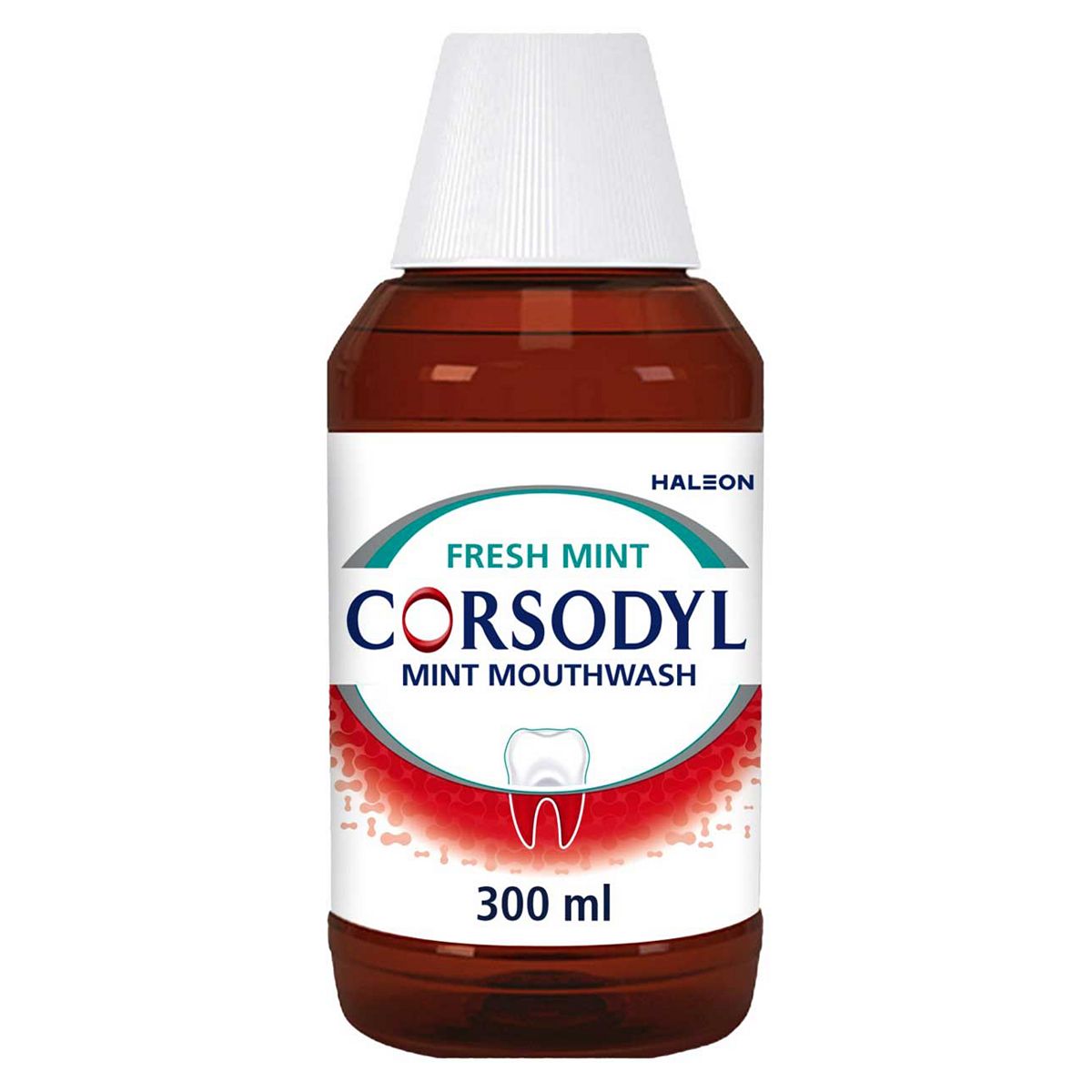 Corsodyl Antibacterial Mouthwash, Fresh Mint, 300 ml