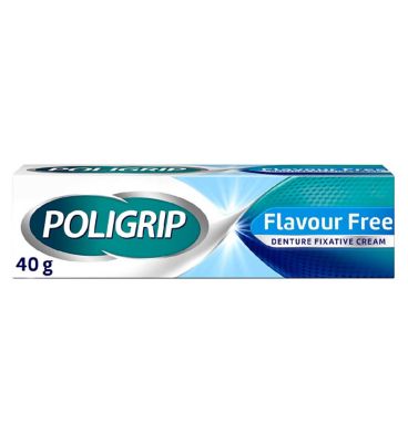 Poligrip Flavour Free Denture Fixative Cream 40g