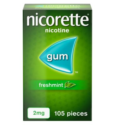 Nicorette Freshmint 2mg Nicotine Gum 105 pieces (Stop Smoking Aid)