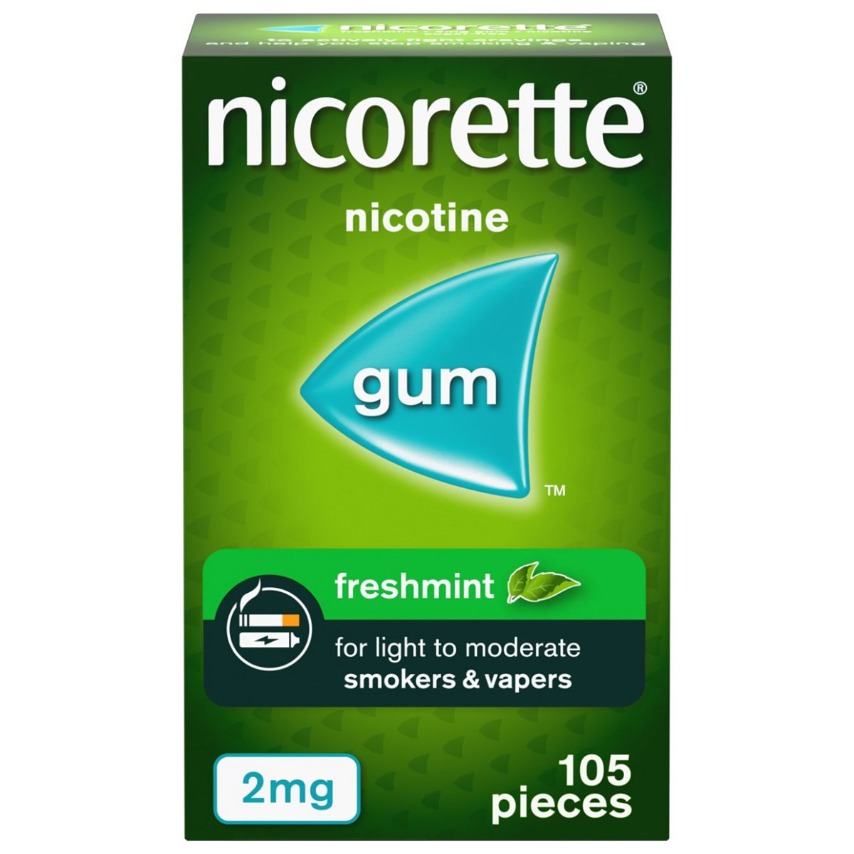 Nicorette Freshmint 2Mg Gum – 105 Pieces, 2Mg Pack