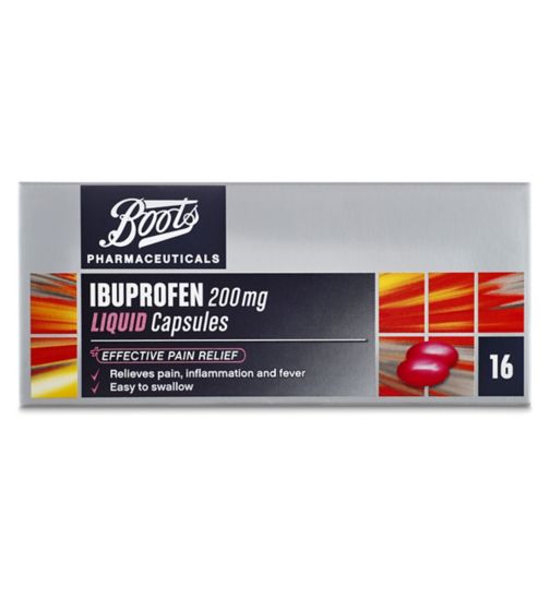 Boots Ibuprofen Liquid Capsules  200mg -16 Capsules