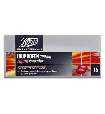 Boots Ibuprofen Liquid Capsules 16s 200mg