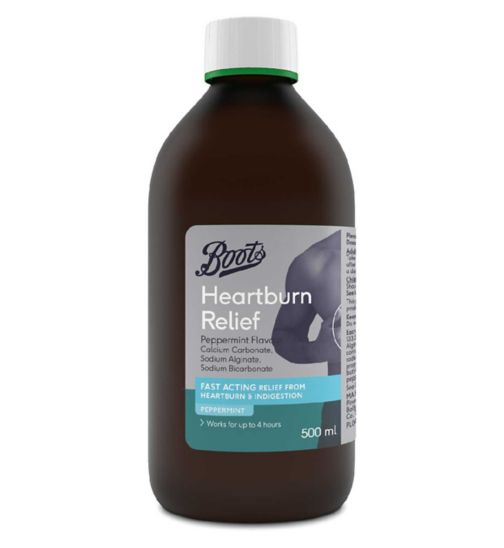 Boots Pharmaceuticals Heartburn Relief Peppermint Flavour - 500ml - Boots