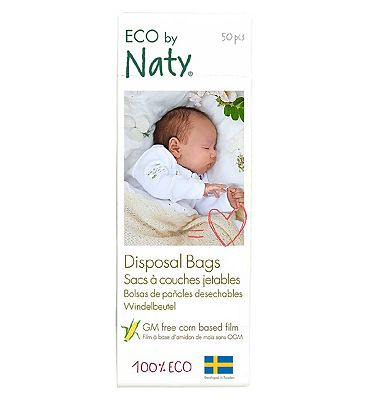 Naty Nature Babycare Eco Disposable Nappy Bags - 1 x  50 Pack