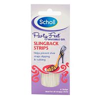 Scholl Party Feet Invisible Gel Slingback Strips -2 pairs