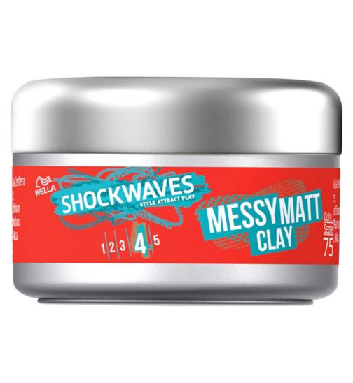 Wella Shockwaves Messy Matt Clay 75ml
