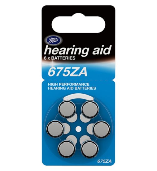 Boots 675ZA Hearing Aid Battery - pack of 6 batteries