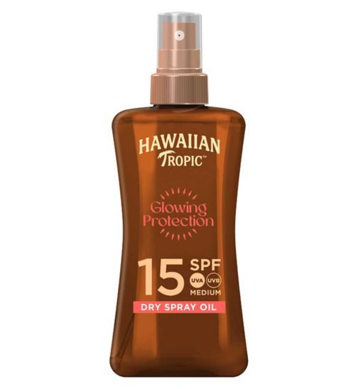 Hawaiian Tropic Glowing Protection Sunscreen Dry Oil SPF 15 200ml