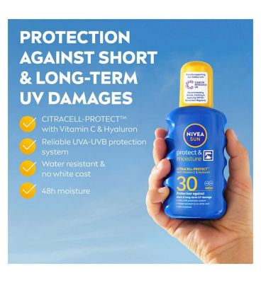 NIVEA SUN Protect & Moisture Sun Cream Spray SPF 30 200ml (10)