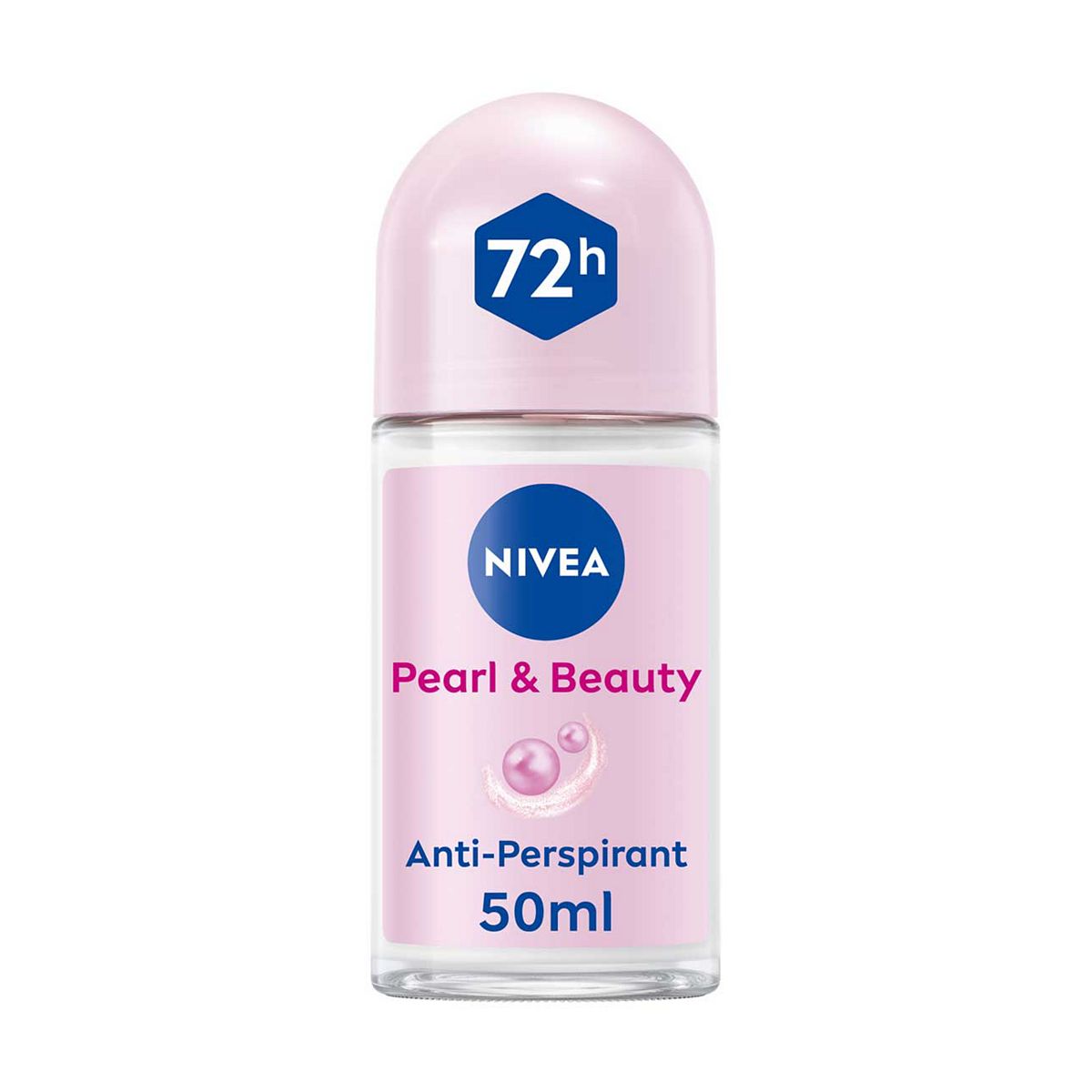 Nivea Anti-Perspirant Deodorant Roll-On, Pearl & Beauty, 72 Hours 50Ml