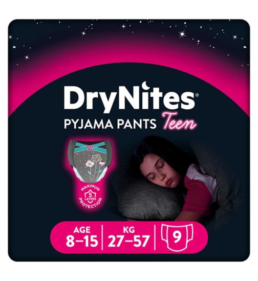 Huggies DryNites® Pyjama Bed Wetting Pants Girls 8-15 Years -  9 Pants