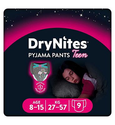 Huggies DryNites Pyjama Bed Wetting Pants Girls 8-15 Years - 9