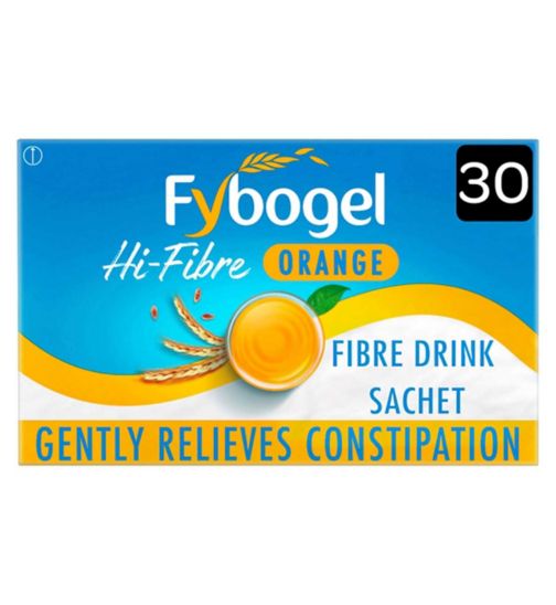 Fybogel Hi-Fibre Orange 30 Sachets for constipation