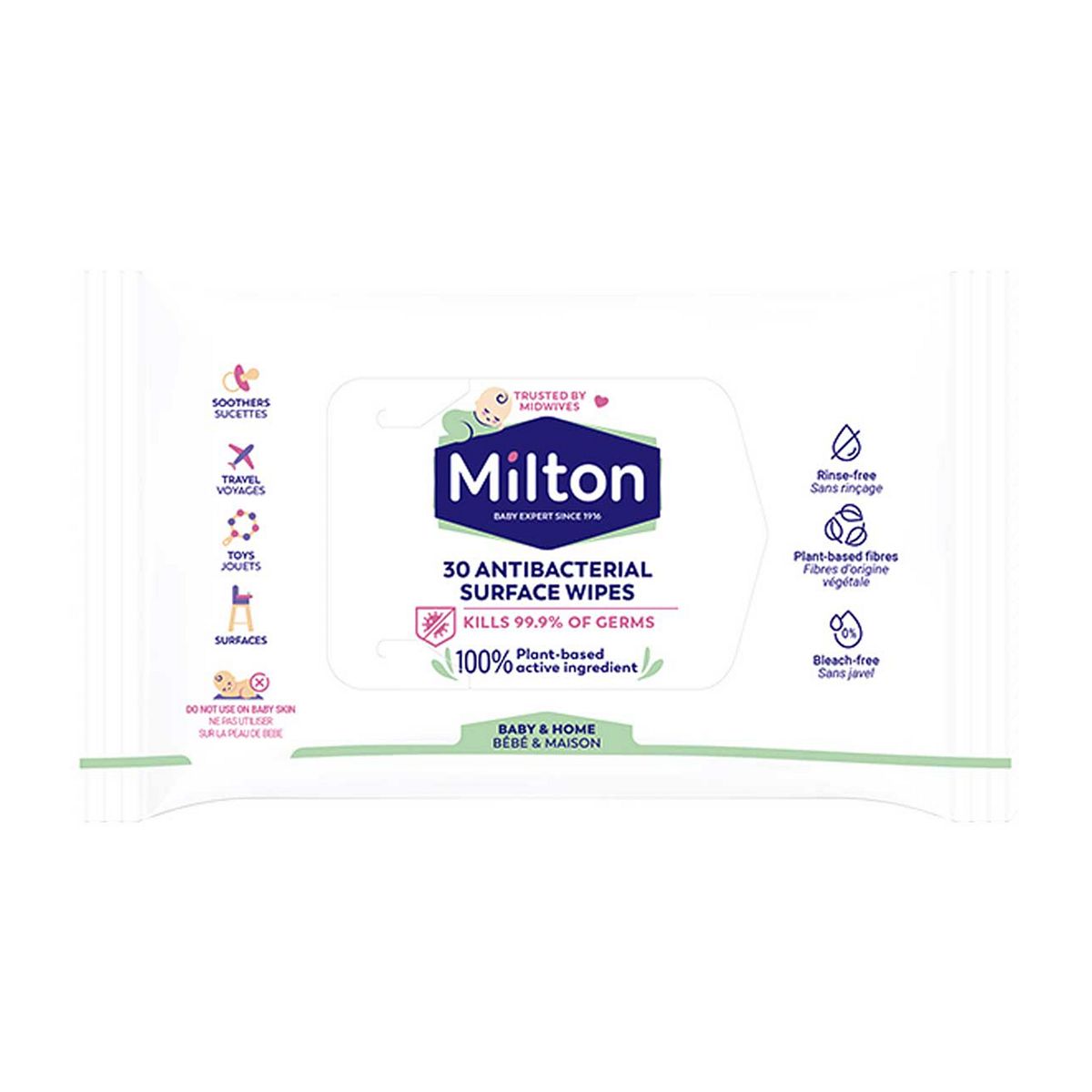Milton Anti-Bacterial Surface Wipes X30