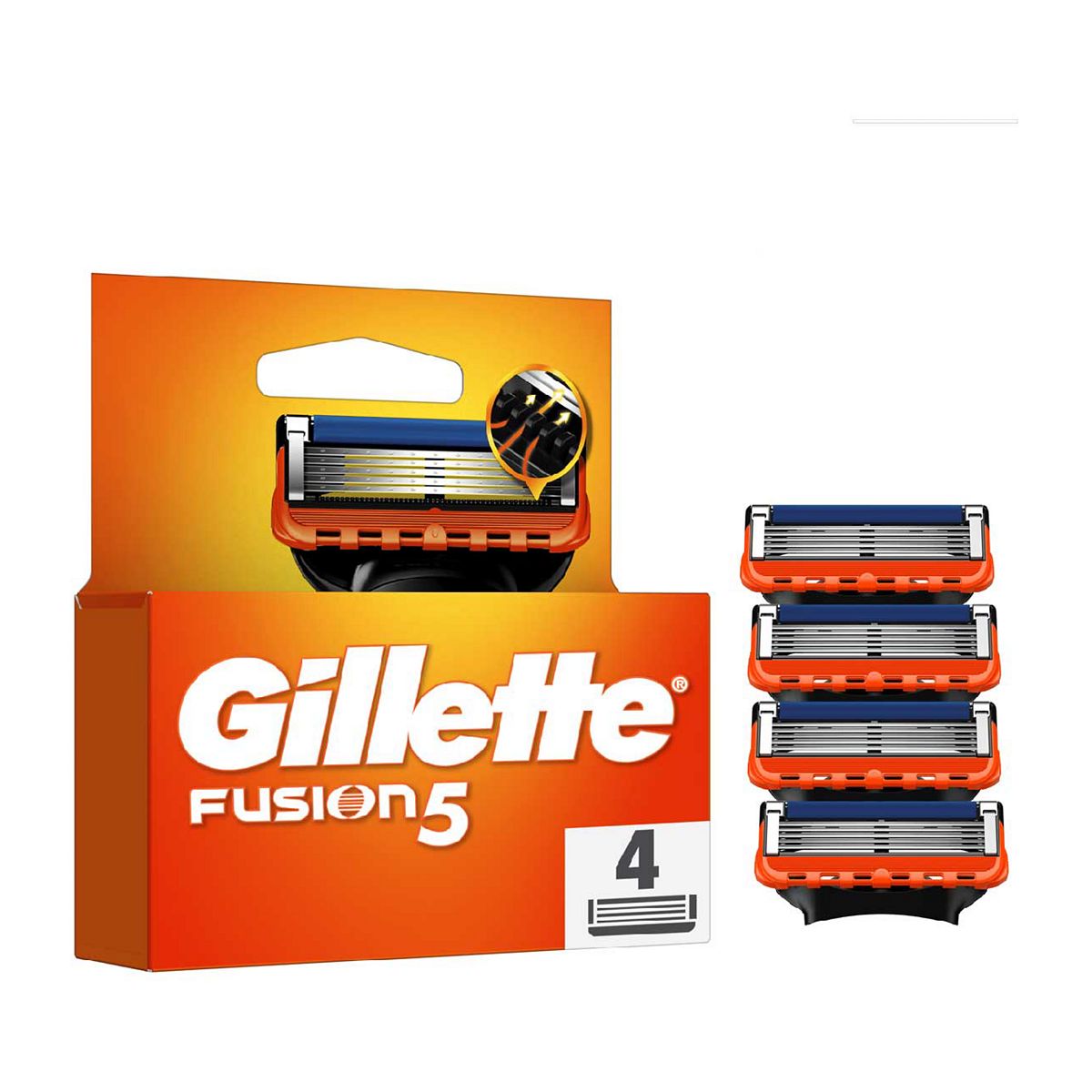 Gillette Fusion5 Razor Refills For Men, 4 Blade Refills, Pack