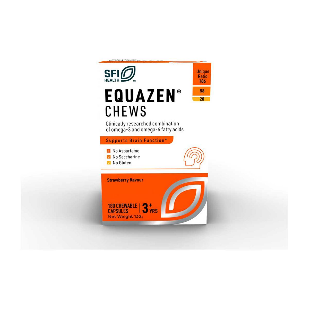 Equazen Capsules - Omega 3 & 6 Supplement 180 Strawberry Flavoured Chews, Caps