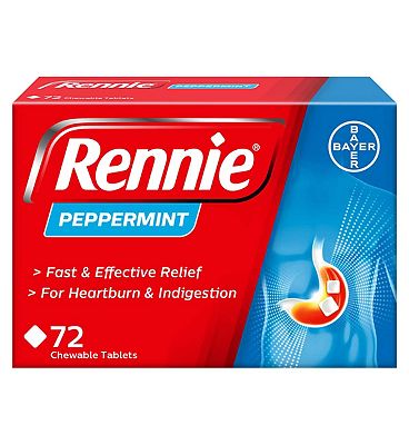 Rennie Peppermint Flavour - 72 Tablets